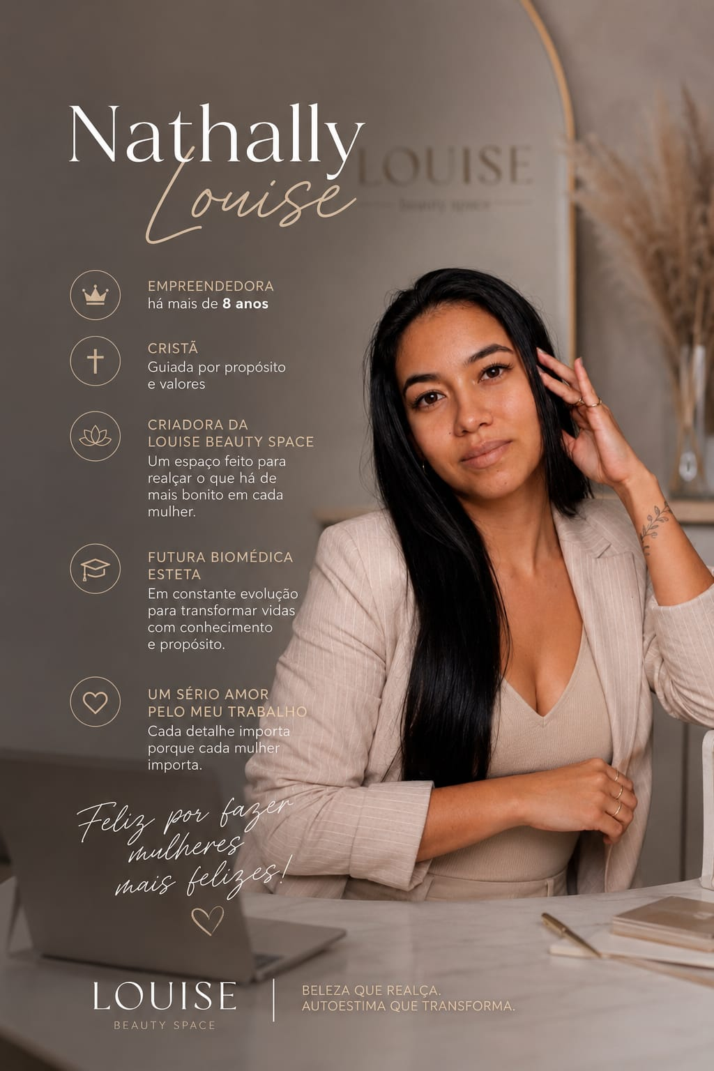Nathally Louise — empreendedora e criadora da LOUISE Beauty Space